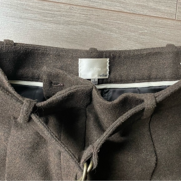 Aritzia Wilfred Le Fou Wool Pants in Brown - Picture 6 of 9